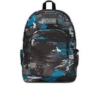 Seven Freethink Sac à Dos d'écolier pour Fille et garçon avec Double Compartiment et Compartiment pour Bouteille d'eau, rembourré, pour l'école, Le Sport, Les Loisirs, Multicolore, Bleu foncé, Taille