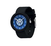 Seven Montre FC Inter Football - Montre analogique à Quartz - Noir et Bleu, dans Une boîte Cadeau - Bracelet en Silicone