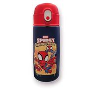 Seven Gourde isotherme SPIDER-MAN, bleu rouge - Gourde pour enfants avec paille 460 ml - Gourde maternelle SPIDERMAN, école primaire - acier inoxydable, maintien température jusqu'à 24h