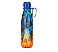 Seven Gourde thermique en acier inoxydable Seven à l'intérieur extérieur, bleu, maintien de la température jusqu'à 24 h, bouteille d'école et de loisirs, enfant, bleu, Taglia Unica