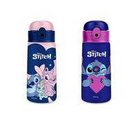 Seven Gourde thermique LILO & STITCH, 460 ml, acier inoxydable bpa free, paille, ouverture automatique, maintien de la température : chaud 12h / froid 24h, produit officiel, idée cadeau enfants et