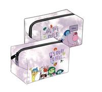 Seven Inside Out 2 Beauty Case, Lilas et Illustrations Colorées, Trousse à cosmétiques et articles de toilette, accessoire de voyage, fille et fille, lilas, Taglia Unica