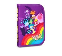 Seven Inside Out 2 Trousse de Maternelle 1 Zip, Violet, Trousse Mono Compartiment Complet de Pastels, Marqueurs, Accessoires Sac à Dos, Fille, Aubergine, Taglia Unica, Moderne