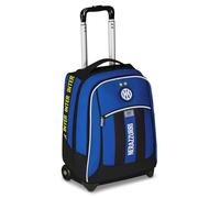 Seven Inter Big Trolley Football scolaire fixe, bleu, 2 en 1, double usage, chariot et sac à dos, école primaire, enfant, bleu, Taglia unica, Décontracté