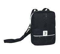 Seven Juventus Sacoche avec bandoulière réglable, noir, poche arrière avec fermeture éclair, sac de loisirs, garçon et fille