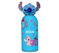 Seven LILO & STITCH Gourde avec bouchon moulé Bleu, 350 ml, acier inoxydable, sans BPA, hermétique, chaud 12h/froid 24h, étanche aux fuites, école, sport, voyage, enfant, idée cadeau
