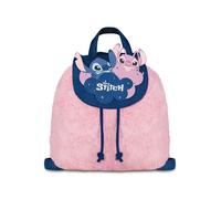 Seven LILO & Stitch Sac à Dos Starry Eyes pour Filles, Fausse Fourrure, Rabat avec Patch appliqué, Ouverture avec Cordon de Serrage, Bretelles réglables, Produit Officiel, idée Cadeau