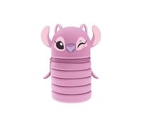 Seven Lilo & Stitch Trousse Extensible en Silicone 2 en 1, Stitch Rose, Trousse d'école, Porte-Stylo de Table, Fermeture à glissière, école et Loisirs, Fille, XX, Moderne