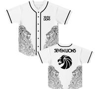 Seven Lions Merch Veste de baseball en jersey T-shirt d'été pour femme/homme T-shirt à manches courtes Mode Streetwear, style 3, XL