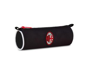 Seven Milan Porte-stylos, Noir, Trousse Ovale pour stylos, Crayons et Accessoires, école Moyenne et supérieure, garçon de Football, Noir, Moderne