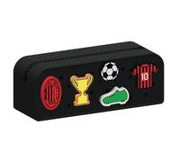 Seven Milan Sachet en silicone avec patchs personnalisés Seven Milan, école et loisirs, enfant et fille, Noir , Taglia Unica