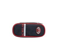 Seven Milan, Unisex Oval Pen Bag with Elastic Pencil Holders - Children, Black, One Size