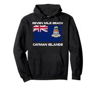 Seven Mile Beach Drapeau des îles Caïmans Vieilli Sweat à Capuche