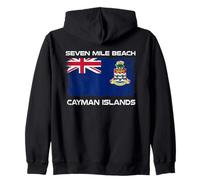 Seven Mile Beach Drapeau des îles Caïmans Vieilli Sweat à Capuche