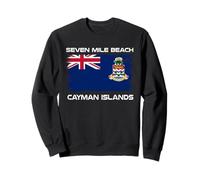 Seven Mile Beach Drapeau des îles Caïmans Vieilli Sweatshirt