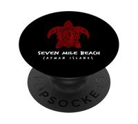 Seven Mile Beach Îles Caïmans Tribal Sea Turtle Island PopSockets PopGrip Adhésif