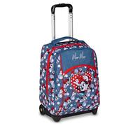 Seven Minnie Big Trolley École Fixe Bleu Denim, 2 en 1, Double Usage, Chariot et Sac à dos, École primaire, Fille, Bleu denim, Blu Denim, Décontracté