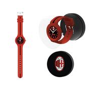 Seven Montre-Bracelet A.C. Milan pour garçons en Silicone, Produit Officiel, Football, idée Cadeau Enfants et Adultes