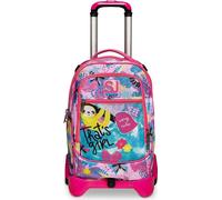 Seven multicolore trolley scolaire sac à dos 34L à deux roues polyester 37x27x51cm