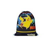 Seven Pokémon Sac à dos noir, sac de sport et de loisirs, école primaire, enfant, Noir, Taglia unica, Décontracté