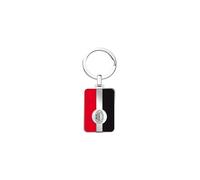 Seven Porte-clés Milan avec logo, rouge noir, en acier, enfants et garçons, équipe de football, idée cadeau pour les fans