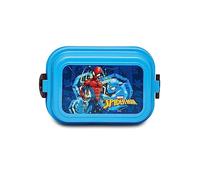 Seven Porte-goûter Spider-Man, Bleu, école et Maternelle - Disney Official - Porte-déjeuner Enfants école Primaire - 2 Compartiments, enclaveur Inclus, Bleu, Taglia Unica, école