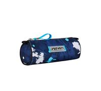 Seven Porte-Stylo Scolaire, Bleu, Porte-Stylo monocompartiment, Ouverture avec Fermeture éclair, Enfants et Adolescents, Bleu, Scolaire