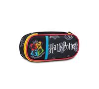 Seven Porte-Stylo Scolaire Rond Plus Harry Potter, Noir, The Magical Creatures, Sachet Ovale avec élastiques Porte-stylos et Poche intérieure, Accessoires Sac à Dos, école, Noir, Taglia Unica, école