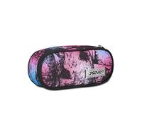 SEVEN Porte-stylo scolaire rond Plus, Trousse Rose, freethink girl, sachet ovale avec poche intérieure et élastiques porte-stylo, accessoires de sac à dos, élémentaires, moyennes, supérieures, fille