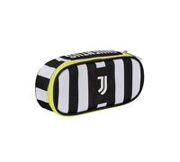 Seven Porte-Stylo Scolaire Round Plus - F.C. Juventus Football -Win is The Rule, Noir Blanc - Trousse d'école monozip avec Organisateur intérieur, Passants élastiques - Accessoires Sac à Dos Scolaire