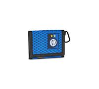 Seven Portefeuille à scratch Inter, bleu, compartiments internes pour cartes et billets, porte-monnaie avec fermeture éclair, mousqueton latéral, pour enfants et adolescents, football, loisirs, idée