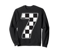 Seven Race Car Boy 7 Drapeau de Voiture de Course Cool pour 7e Anniversaire Sweatshirt