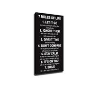 Seven Rules Of Life Inspirational Poster Motivational Wisdom Wall-Art Decor For Home Office Den(Unframed,08x12inch(20x30cm))