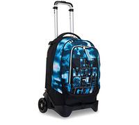 Seven Sac à Dos à Roulettes, Jack-2Wd Dip & Sky Sac à Livres à Roulettes, 3 En 1, Sac à Dos Détachable + Trolley, Filles et Garçons, pour L'École, le Sport, Pochette pour Ordinateur Portable, Bleu