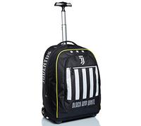 Seven Sac à Dos à Roulettes, Juventus, Sac à Livres à Roulettes, 2 En 1, Sac à Dos + Trolley, Sac à Livres, Filles et Garçons, pour L'École, le Sport, Pochette pour Ordinateur Portable, Noir/Blanc