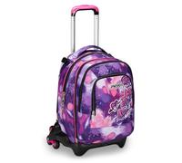 Seven Sac à dos à roulettes pour école primaire fille, sac à dos amovible, chariot détachable à 3 roues, Violet/fuchsia, Unica, Décontracté