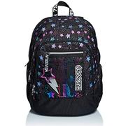 Seven Sac à Dos, Avancé, Dance Party Sac à Dos Scolaire Rembourré, Sac à Livres, Taille Unique Filles et Garçons, , pour L'École, le Sport & les Loisirs, Pochette pour Ordinateur Portable, Noir,