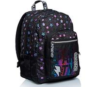 Seven Sac à Dos, Broader Dance Party Sac à Dos Scolaire Rembourré, Sac à Livres, Filles et Garçons, Grande Capacité, pour L'École, le Sport & les Loisirs, avec Poches Latérales et Port Usb, Noir