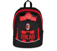 Seven Sac à Dos d'école Advanced Milan, Double Compartiment, Noir, 29 l, Poche latérale Porte-Bouteille, Compartiment pour PC, école Primaire et secondaire, Enfants et Adolescents, Football, Produit