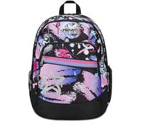 Seven Sac à Dos d'école avancé, Noir Fuchsia, Mark on Girl, Sac à Dos Double Compartiment avec Poche pour PC ou Tablette, Poche Porte-Bouteille et Organisateur, Sac à Dos pour Les écoles Moyennes et