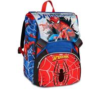 Seven Sac à dos d'école extensible Big Spiderman, bleu, 24 l, extensible par fermeture éclair, poche avant, poche latérale porte-bouteille, école primaire, enfant