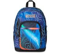 Seven Sac à dos d'école Freethink, bleu, Mapset Boy, sac à dos double compartiment, poche pour PC ou tablette et poche porte-bouteille, sac à dos moyen et supérieur, enfant garçon, bleu, Taglia Unica,