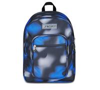 Seven Sac à dos d'école Freethink, bleu noir, double compartiment avec poche pour PC et poche pour bouteille d'eau, 34 L, école moyenne et supérieure, sac à dos garçon, bleu, Taglia Unica