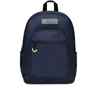 Seven Sac à Dos d'école Freethink, Bleu, Unisexe, Sac à Dos Double Compartiment avec Support USB, Poche pour PC ou Tablette et Poche Porte-Bouteille, Sac à Dos Moyen et supérieur, Bleu, Taglia Unica,