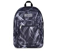 Seven Sac à dos d'école Freethink, noir gris, double compartiment avec poche pour PC et poche pour bouteille d'eau, 34 L, école moyenne et supérieure, sac à dos garçon, Noir , Taglia Unica