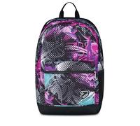 Seven Sac à dos d'école réversible, violet, double compartiment avec écouteurs sans fil, poche pour PC et poche porte-gourde, école moyenne et supérieure, fille