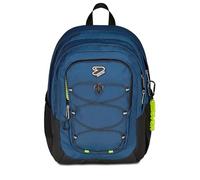 Seven Sac à dos d'école Tech Line, bleu, double compartiment, 29 L, école moyenne et supérieure, sac à dos fille et sac à dos garçon, bleu, Taglia Unica