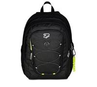 Seven Sac à Dos d'école Tech Line, Noir, Double Compartiment, 29 L, école Moyenne et supérieure, Sac à Dos garçon et Sac à Dos Fille