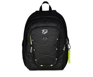 Seven Sac à Dos d'école Tech Line, Noir, Double Compartiment, 29 L, école Moyenne et supérieure, Sac à Dos garçon et Sac à Dos Fille