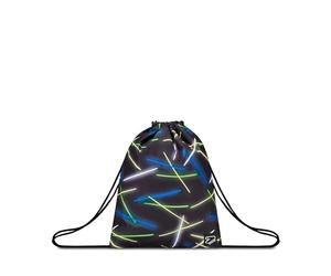 Seven Sac à Dos d'école The Double, Sideglass, Noir, Sakky Bag Monosomparto avec Cordon de Serrage, Loisirs, garçon, Noir, Taglia Unica, Sac à Dos